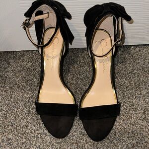 Jessica Simpson Black Bow heels